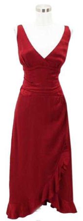 Nicole Miller Red A17 Designer Small S Short Silk Mid-length Formal Dress Size 6 (S) - Tradesy