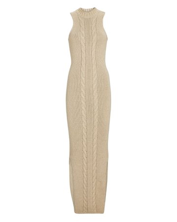 Joslin Cable Knit Cotton-Cashmere Midi Dress | INTERMIX®