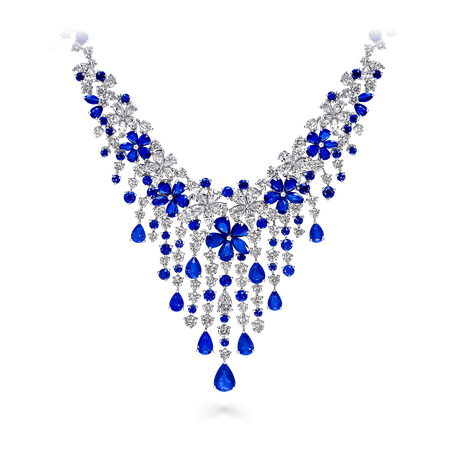 Carissa Necklace, Sapphire and diamond | Graff