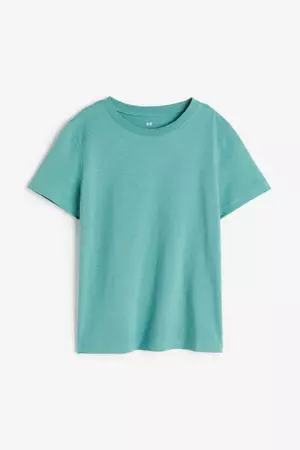 Cotton T-shirt - Turquoise - Kids | H&M US