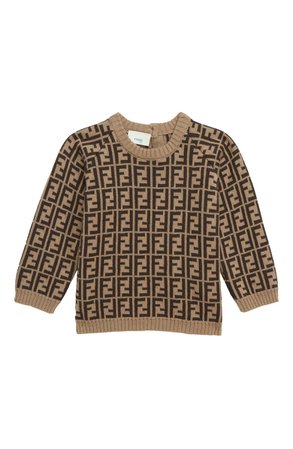Fendi Logo Sweater (Baby) | Nordstrom