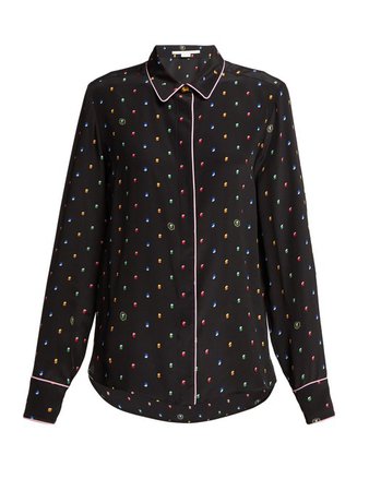 Ditzy-print silk pyjama shirt | Stella McCartney | MATCHESFASHION.COM US