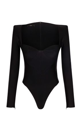 Alex Perry Reese Printed Jersey Bodysuit
