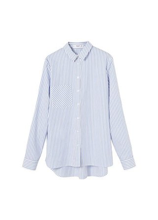 MANGO Chest-pocket cotton shirt