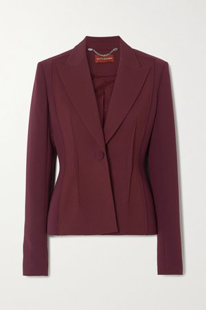 Burgundy Eleanor wool-blend crepe blazer | Altuzarra | NET-A-PORTER
