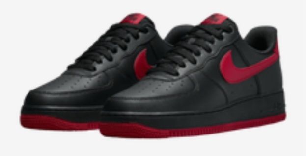 Black and Red Air Force 1