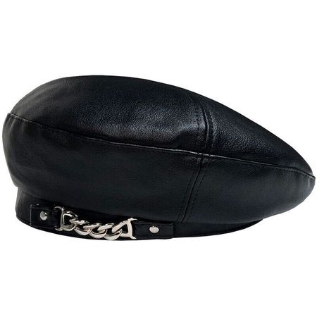 leather black french hat - Google Search