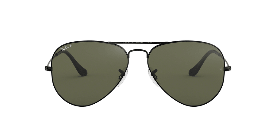 Ray-Ban RB3025 AVIATOR CLASSIC 55 Green & Black Polarized Sunglasses | Sunglass Hut USA