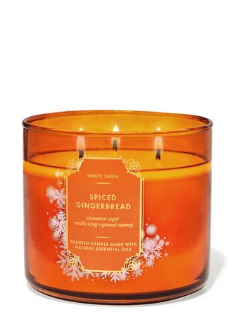 Spiced Gingerbread 3-Wick Candle - White Barn | Bath & Body Works