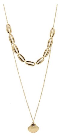 gold shell laureat necklace