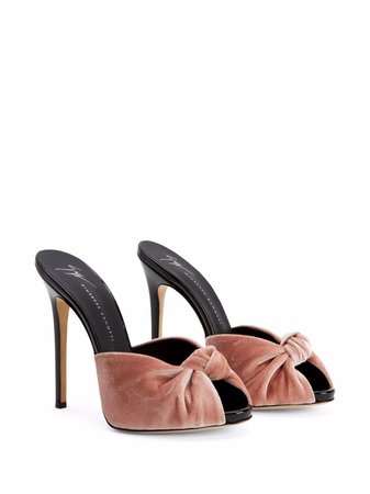 Shop Giuseppe Zanotti Bridget velvet sandals with Express Delivery - FARFETCH