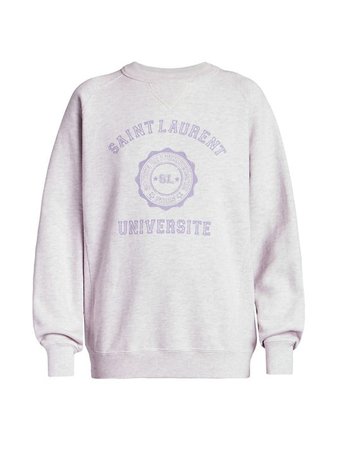 Shop Saint Laurent Collegiate Logo Sweatshirt | Saks Fifth Avenue