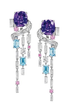 purple pink earrings