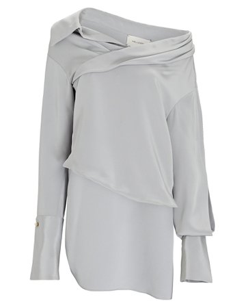 Hellessy Stella Asymmetrical Silk Blouse | INTERMIX®