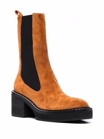 Shop KHAITE Calgary suede-leather boots with Express Delivery - FARFETCH