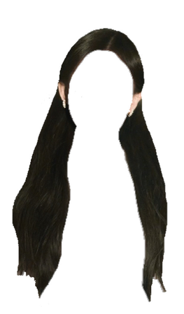 long black kpop hair edit