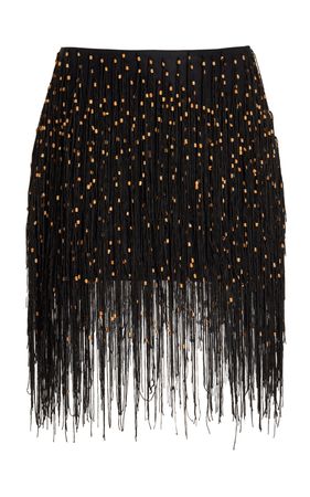 Fernanda Beaded Nylon Mini Skirt By Anna Quan | Moda Operandi