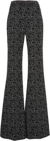 Face-Print Flared Trousers