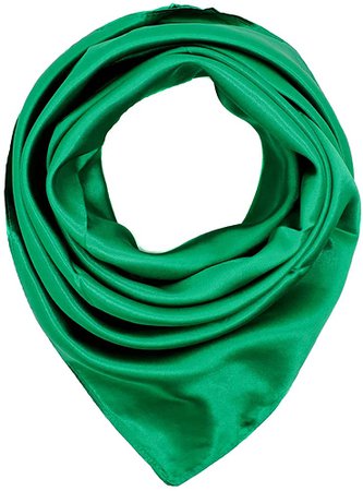 RUOLIN 35×35 inches large square women's satin silk like head scarf fashion pattern silk feeling hair sleeping wrap (20 Green) at Amazon Women’s Clothing store