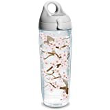 Amazon.com | Tervis Cherry Blossom Insulated Tumbler with Wrap and Maroon Lid, 24oz Water Bottle, Clear: Tumblers & Water Glasses