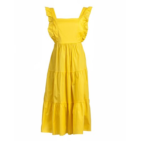 SOHUMAN Emela Yellow Midi Dress