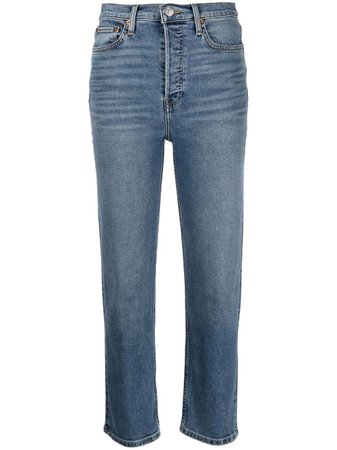 RE/DONE light-wash straight-leg jeans