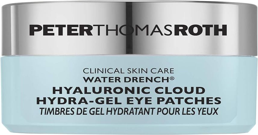 Amazon.com: Peter Thomas Roth | Water Drench Hyaluronic Cloud Hydra-Gel Eye Patches | Hyaluronic Acid Under-Eye Patches for Fine Lines, Wrinkles and Puffiness : Beauty & Personal Care
