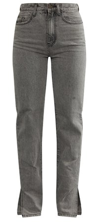 grey split jeans