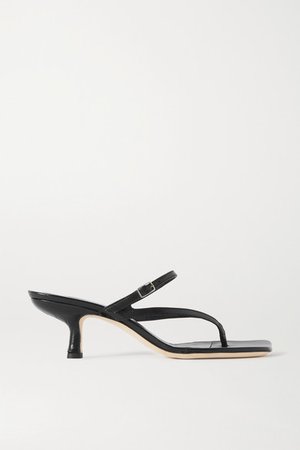 Desiree Leather Sandals - Black