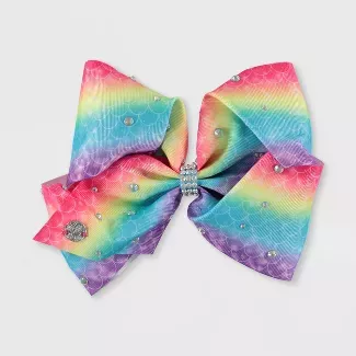 Girls' Jojo Siwa Rainbow Mermaid Bow Hair Clip : Target