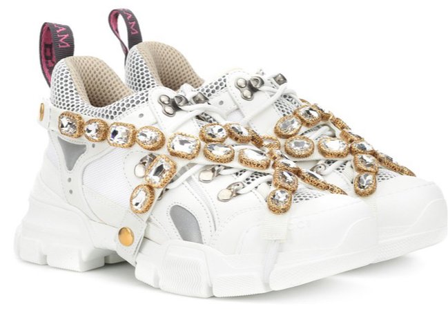 GUCCI Flashtrek embellished sneakers