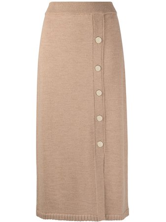 Shop Temperley London Faithful midi wool skirt with Express Delivery - Farfetch