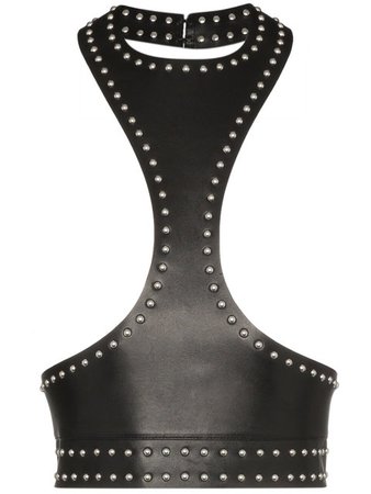 HK$2,245 Alexander McQueen Sleeveless Studded Leather Harness - Buy Online - Fast Delivery, Price, Photo