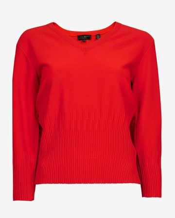 V neck jumper - Bright Red | Knitwear | Ted Baker UK