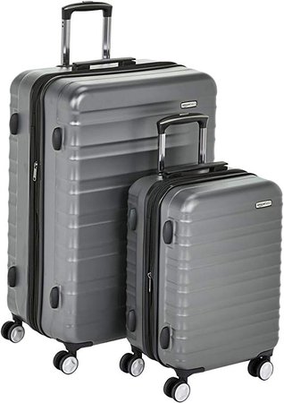 Amazon.com | AmazonBasics Premium Hardside Spinner Luggage with Built-In TSA Lock - 2-Piece Set (21", 30"), Green | Suitcases