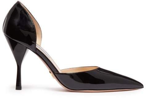 Patent Leather D'orsay Pumps - Womens - Black