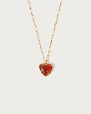 Red & Gold Heart Necklace