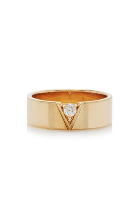 14k Yellow Gold Diamond Ring By Vrai | Moda Operandi