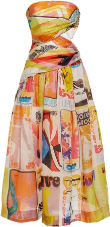 Zimmermann Brightside Wrap Midi Dress Size: 0