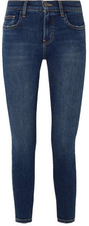 The Stiletto Cropped High-rise Skinny Jeans - Mid denim