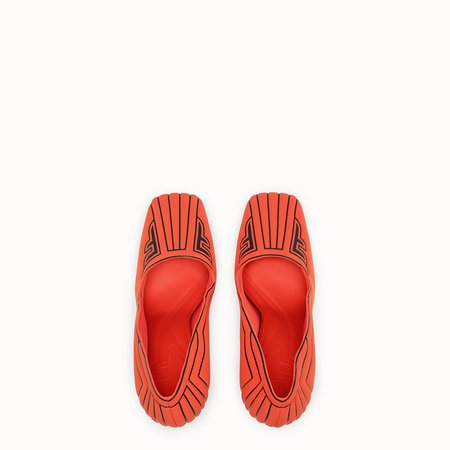 Court shoes in red fabric - COURT SHOES | Fendi