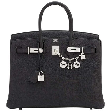 Hermes Birkin 35cm Black Togo Palladium Hardware Bag For Sale at 1stdibs