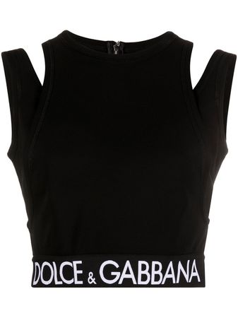 Dolce & Gabbana logo-trim Tank Top - Farfetch