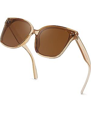 FEISEDY Retro Square Polarized Sunglasses Women Men Oversized Vintage Shades B2600 at Amazon Women’s Clothing store