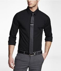 gray dress shirt male