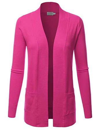 LALABEE Women's Open Front Pockets Knit Long Sleeve Sweater Cardigan(S~XL) at Amazon Women’s Clothing store