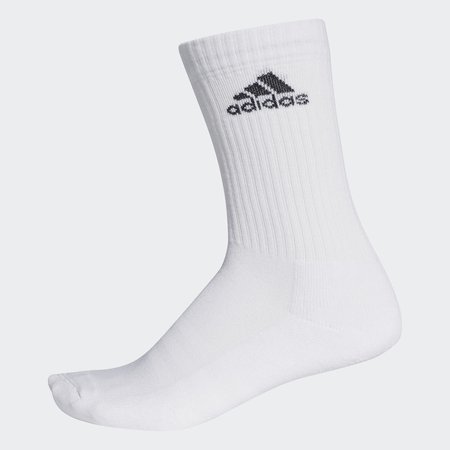adidas 3-Stripes Performance Crew Socks 1 Pair - White | adidas Singapore