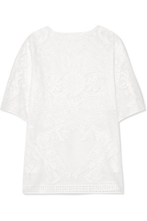 Dolce & Gabbana | Cotton-blend lace top | NET-A-PORTER.COM