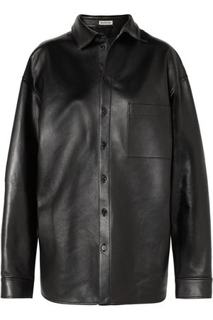 Balenciaga | Oversized leather shirt | NET-A-PORTER.COM