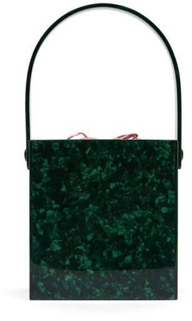 Stelis Acetate Box Bag - Womens - Green Multi